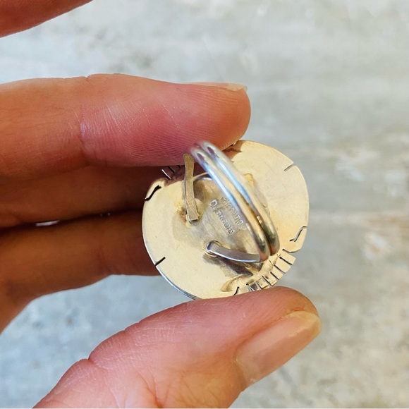 ♥️ Navajo ♥️ Donavan Skeets Sterling Silver & Sonoran Gold Turquoise Ring - Picture 7 of 15